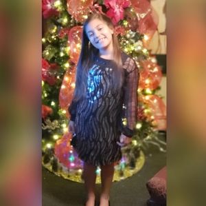 NICOLE MILLER BLACK SEQUIN DRESS